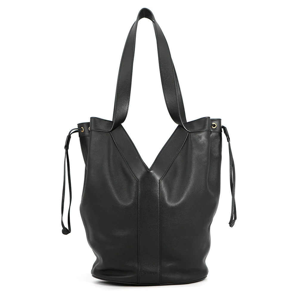 Saint Laurent Paris Tote Bag Y Hobo Calf Leather Black
